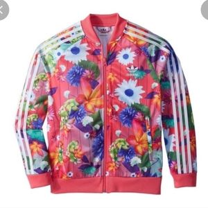 Girls Adidas floral Track jacket